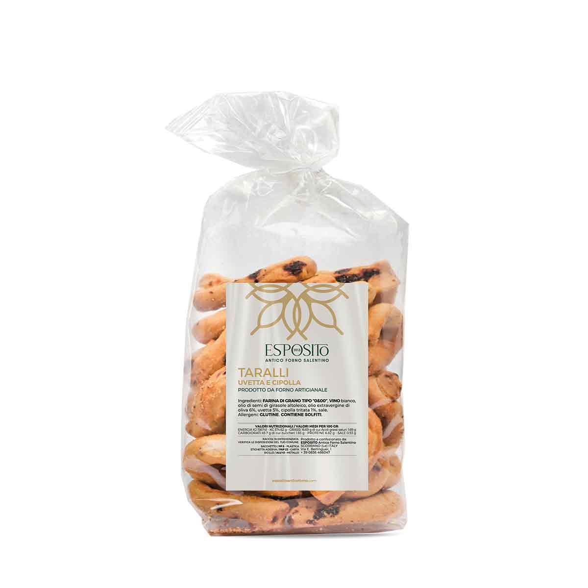 Raisin and onion taralli