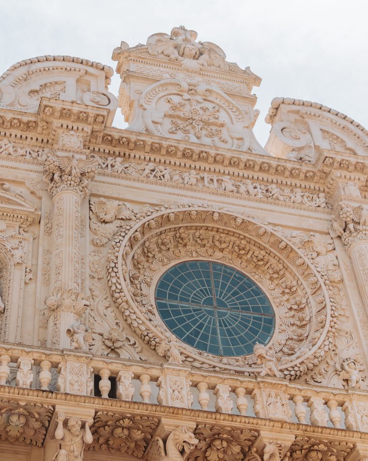 Basilica di Santa Croce, baroque facade in Lecce (Lupiae), Puglia
